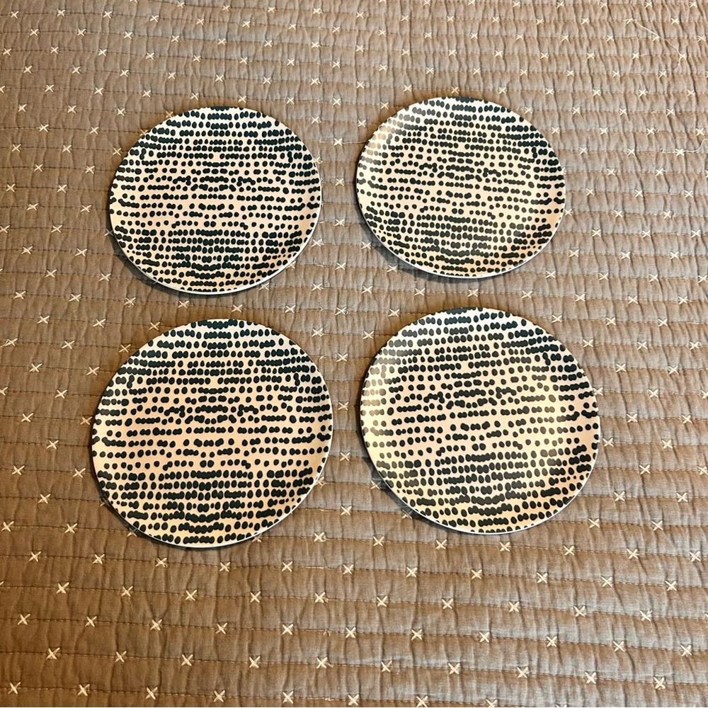 Set of Four Blue and White 6in Side Plate